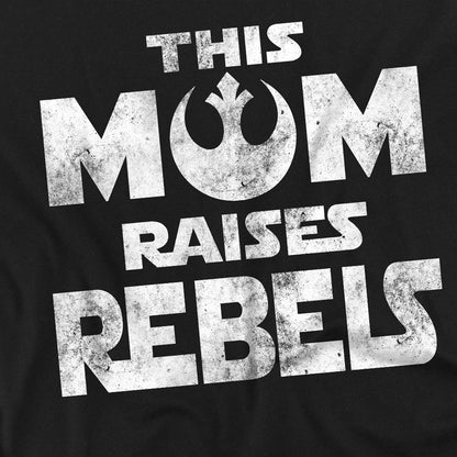 Black - Side - Star Wars Unisex Adult Mom Raises Rebels Mothers Day T-Shirt