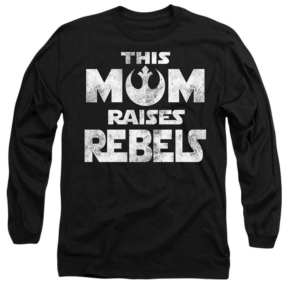 Black - Front - Star Wars Unisex Adult Mom Raises Rebels Mothers Day T-Shirt