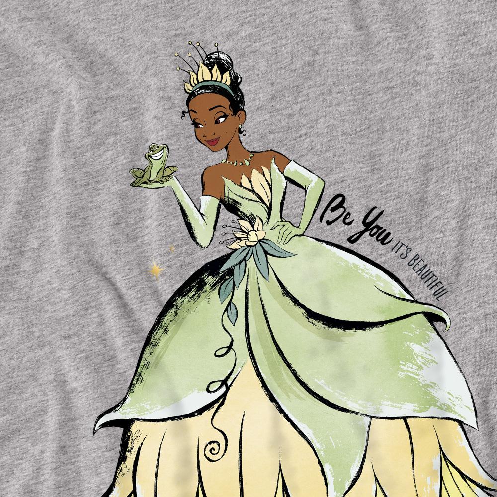 Sport Heather - Side - The Princess and the Frog Unisex Adult Be You, It´s Beautiful Tiana T-Shirt