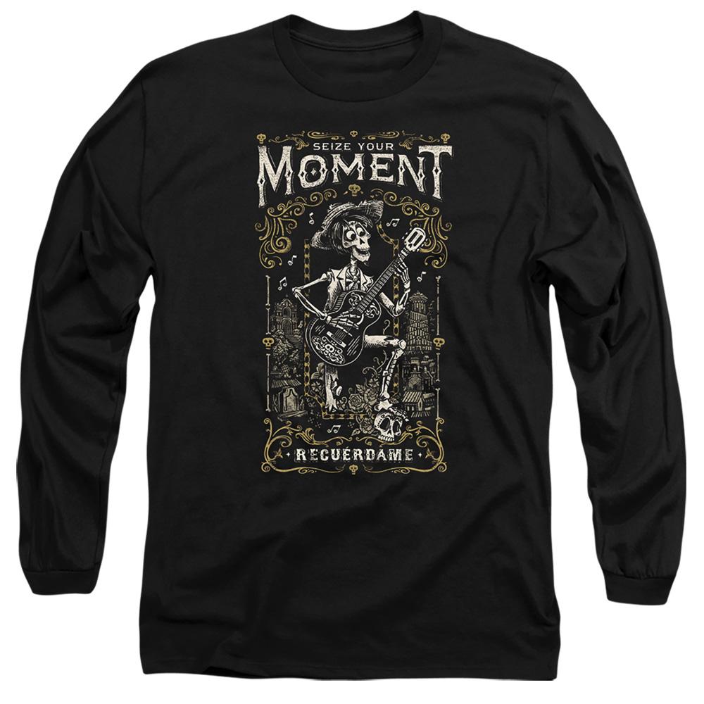 Black - Front - Coco Unisex Adult Seize Your Moment Recuerdame Hector T-Shirt