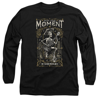 Black - Front - Coco Unisex Adult Seize Your Moment Recuerdame Hector T-Shirt