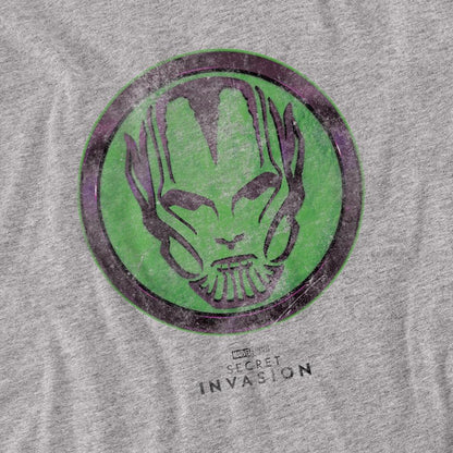 Sport Heather - Side - Marvel Unisex Adult Secret Invasion Badge T-Shirt