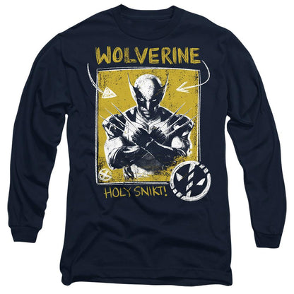 Navy - Front - Deadpool & Wolverine Unisex Adult Holy Snikt Wolverine T-Shirt