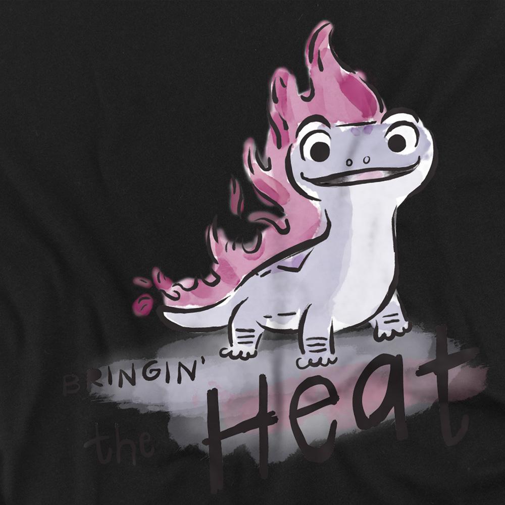 Black - Side - Frozen Unisex Adult Bringin´ The Heat Bruni The Fire Spirit T-Shirt
