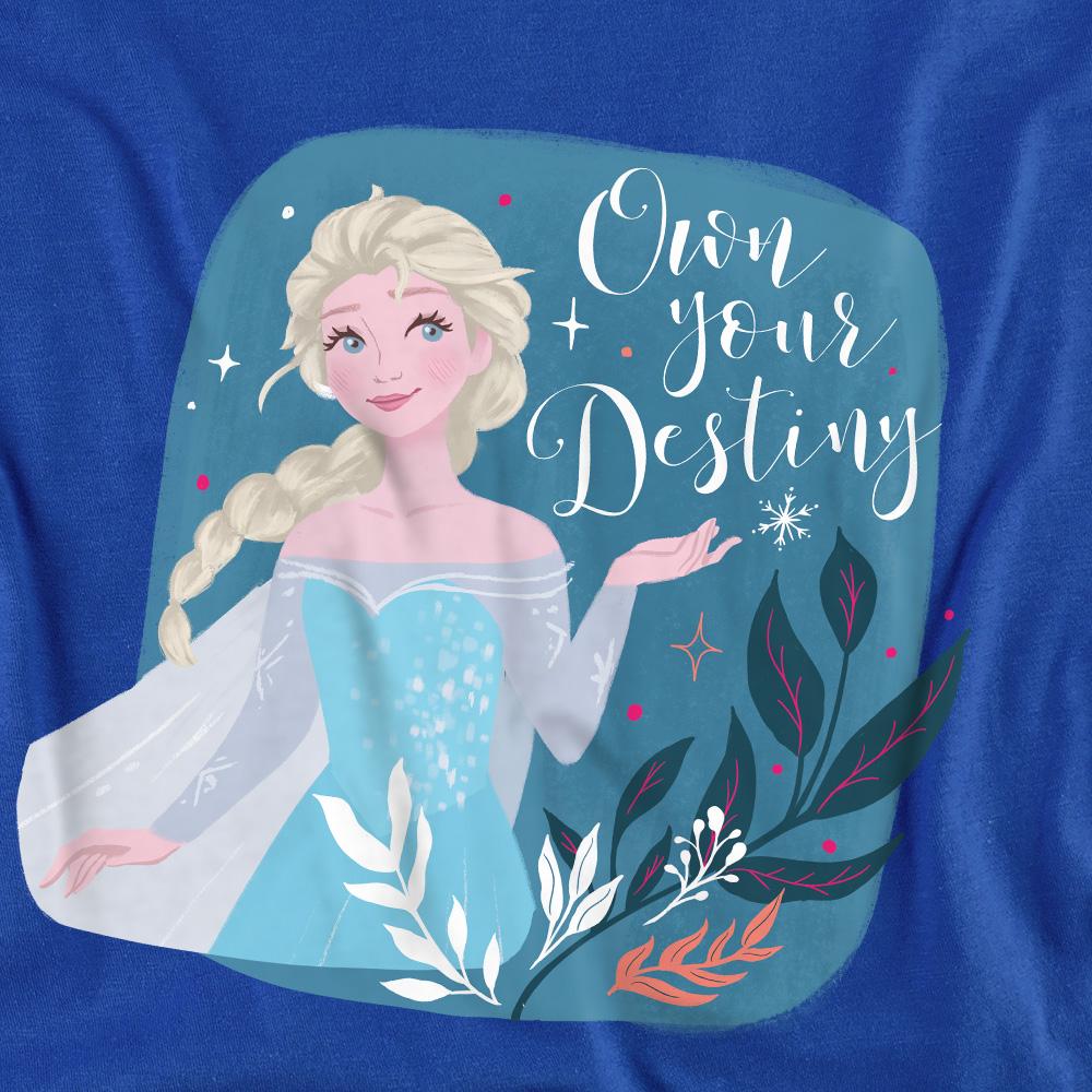 Royal Blue - Side - Frozen Unisex Adult Own Your Destiny Elsa T-Shirt