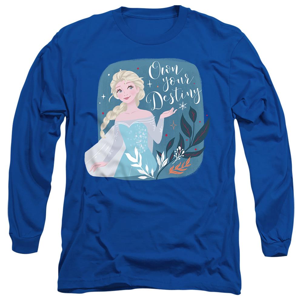 Royal Blue - Front - Frozen Unisex Adult Own Your Destiny Elsa T-Shirt