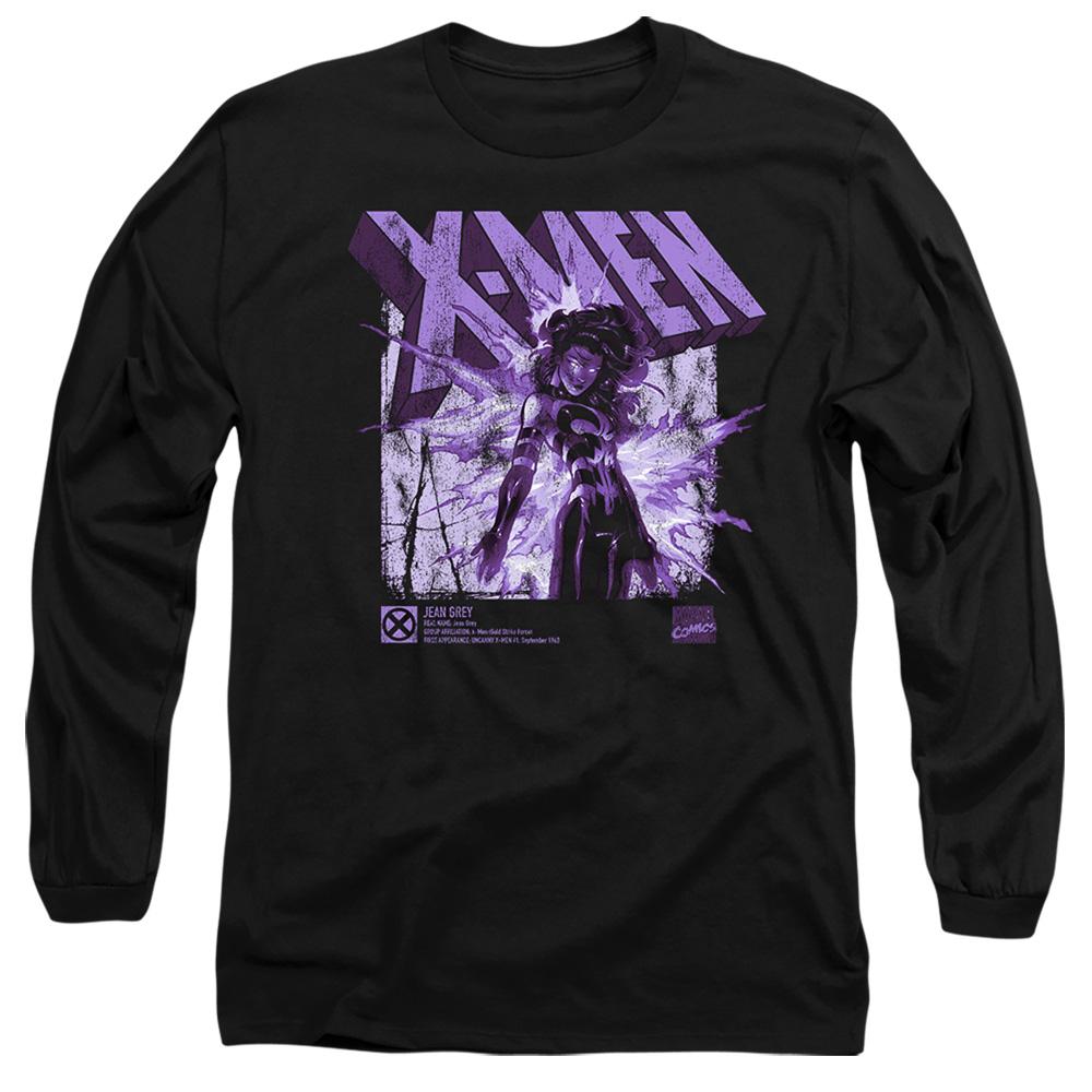 Black - Front - Marvel Unisex Adult X-Men Jean Grey Infographic T-Shirt