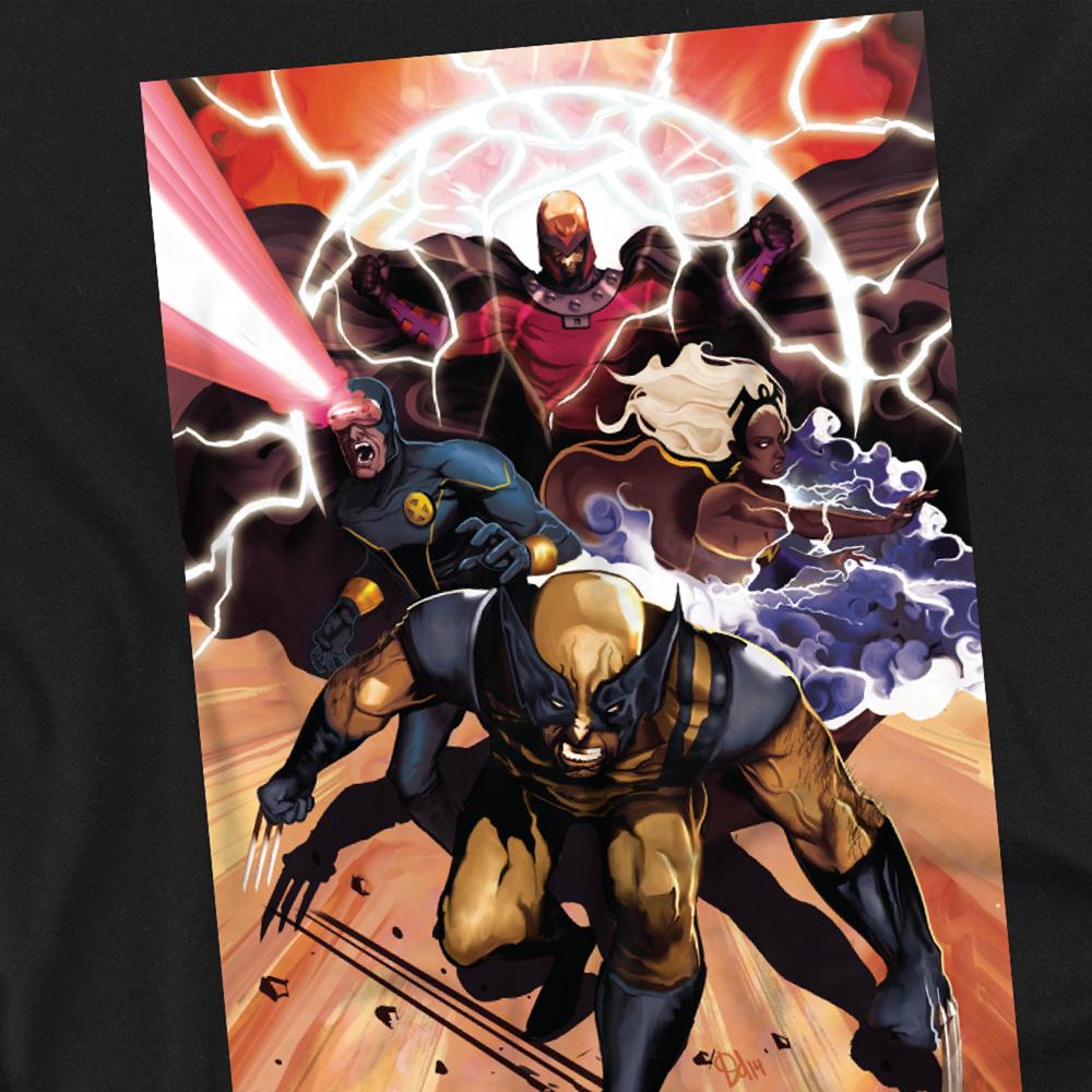 Black - Side - Marvel Unisex Adult X-Men Team Attack T-Shirt