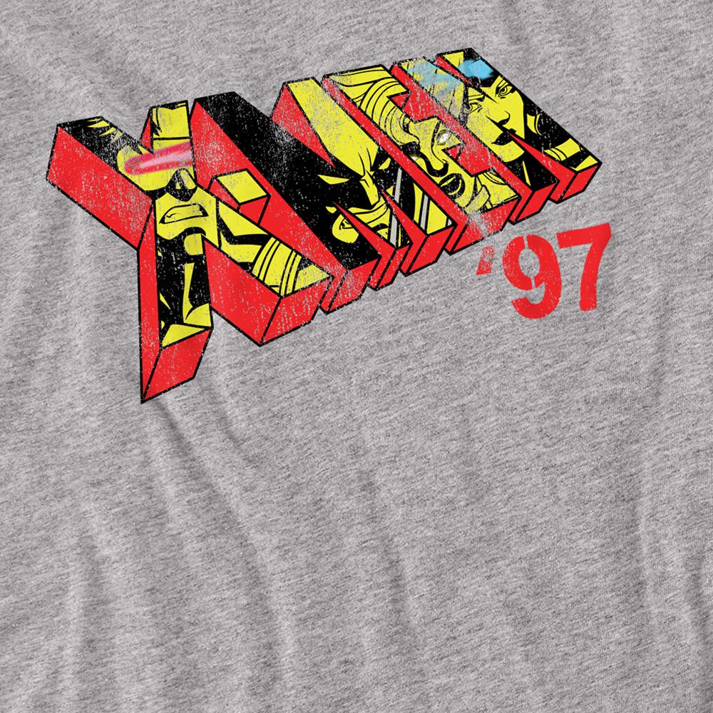 Sport Heather - Side - Marvel Unisex Adult X-Men 97 Comic Logo T-Shirt