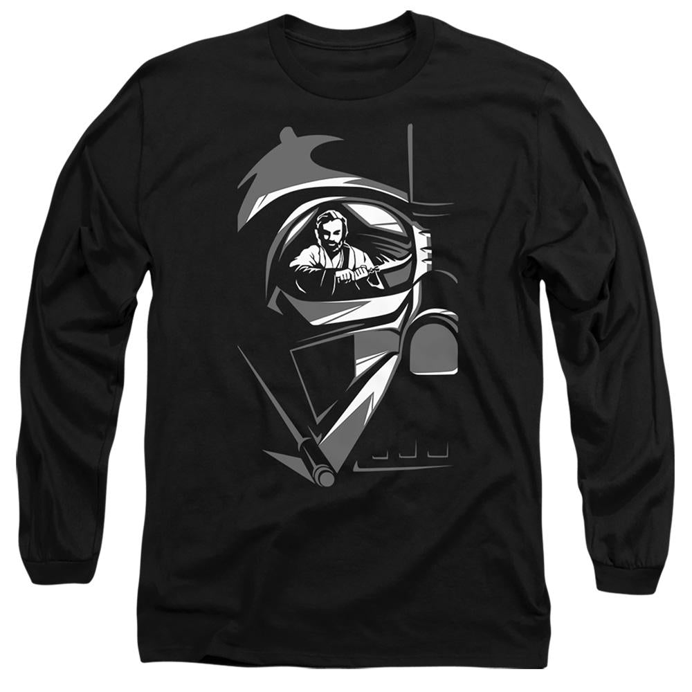 Black - Front - Star Wars Unisex Adult Obi Wan Kenobi Vader Eye T-Shirt