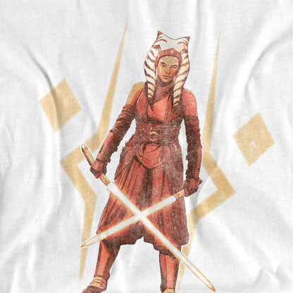 White - Side - Ahsoka Unisex Adult The Warrior T-Shirt