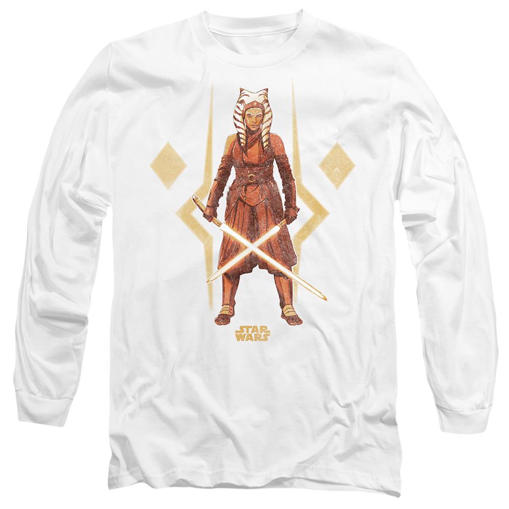 White - Front - Ahsoka Unisex Adult The Warrior T-Shirt