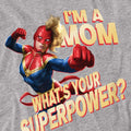 Sport Heather - Side - Captain Marvel Unisex Adult Mom Superpower Mothers Day T-Shirt