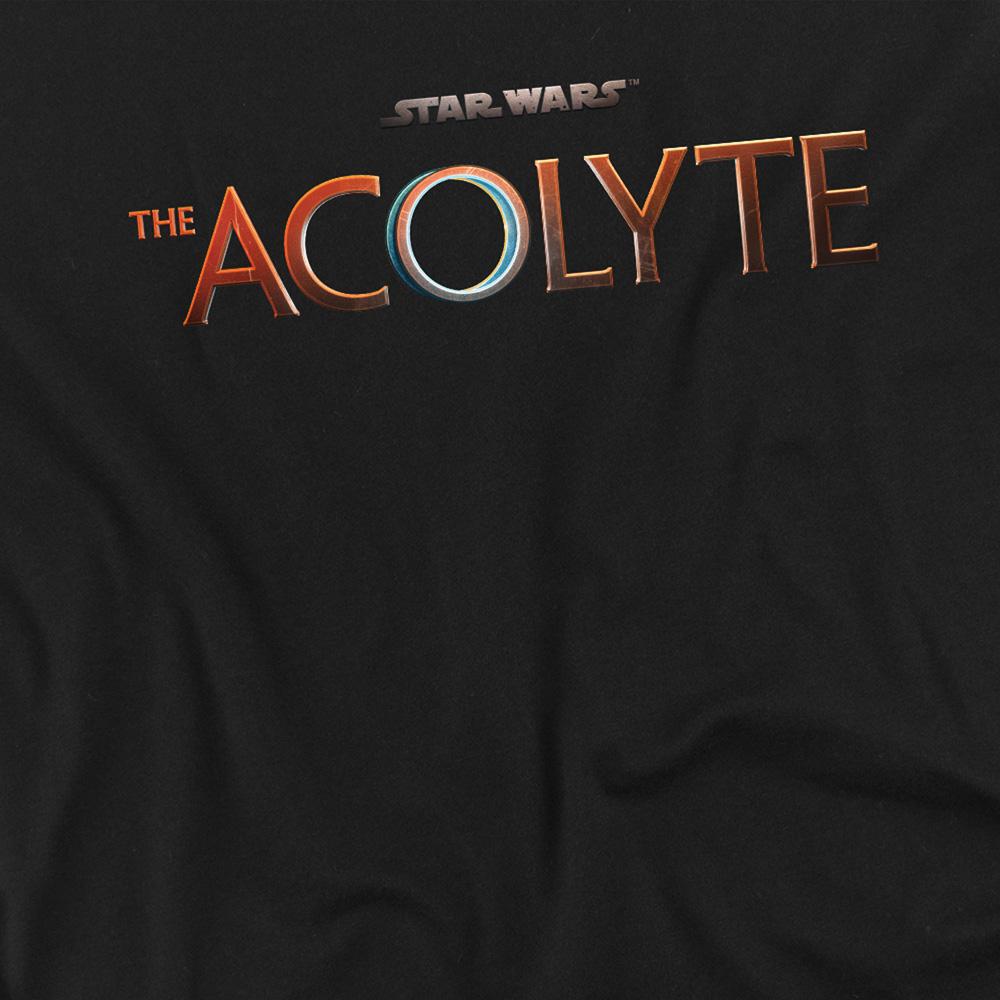 Black - Side - Star Wars: The Acolyte Unisex Adult Full Logo T-Shirt
