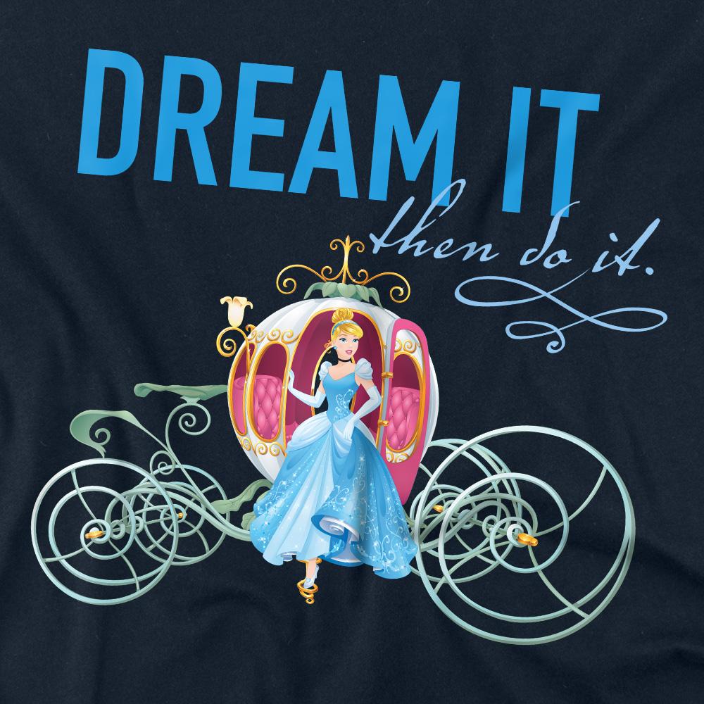 Navy - Side - Cinderella Unisex Adult Dream It, Then Do It Pumpkin Coach T-Shirt
