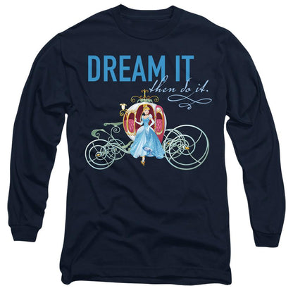 Navy - Front - Cinderella Unisex Adult Dream It, Then Do It Pumpkin Coach T-Shirt