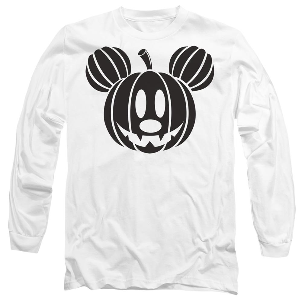White - Front - Disney Unisex Adult Mickey Mouse Pumpkin Head T-Shirt