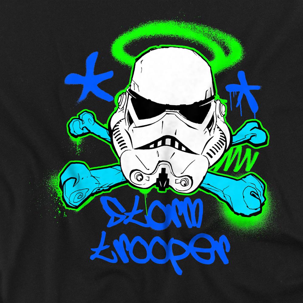 Black - Side - Star Wars Unisex Adult Stormtrooper Stencil T-Shirt