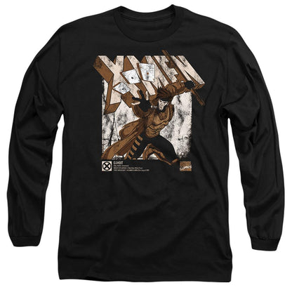 Black - Front - Marvel Unisex Adult X-Men Gambit Infographic T-Shirt