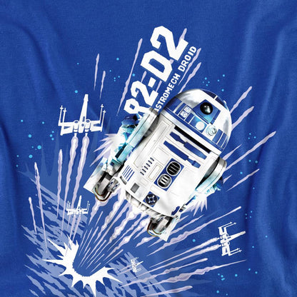 Royal Blue - Side - Star Wars Unisex Adult Blast Off R2-D2 T-Shirt
