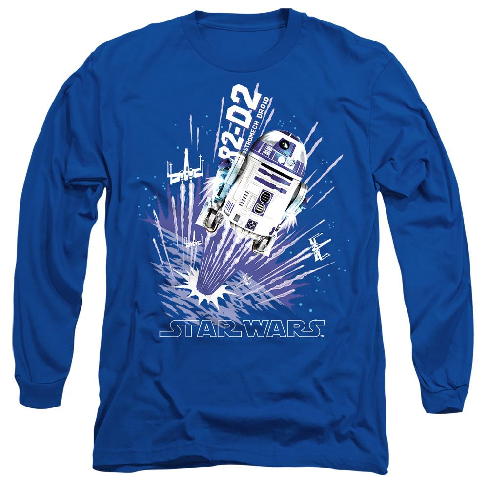 Royal Blue - Front - Star Wars Unisex Adult Blast Off R2-D2 T-Shirt