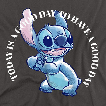 Charcoal - Side - Lilo & Stitch Unisex Adult Good Day T-Shirt