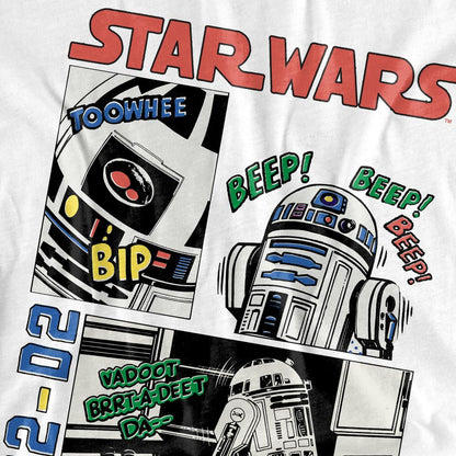 White - Side - Star Wars Unisex Adult Beep Boop R2-D2 T-Shirt