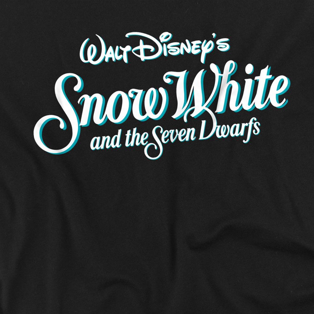 Black - Side - Snow White And The Seven Dwarfs Unisex Adult Logo T-Shirt