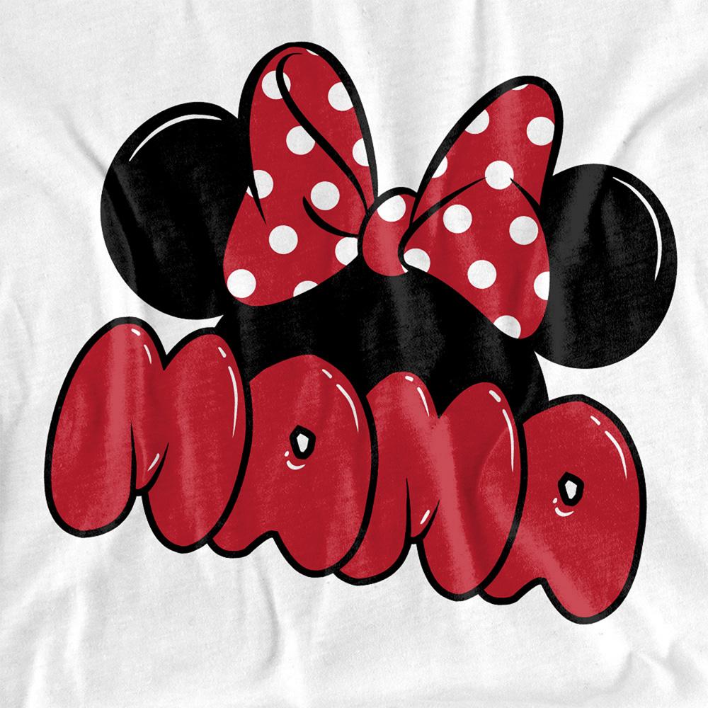 White - Side - Disney Unisex Adult Ears For Mama Minnie Mouse Mothers Day T-Shirt