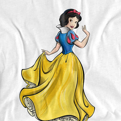 White - Side - Snow White And The Seven Dwarfs Unisex Adult Fairest Princess Of Them All T-Shirt