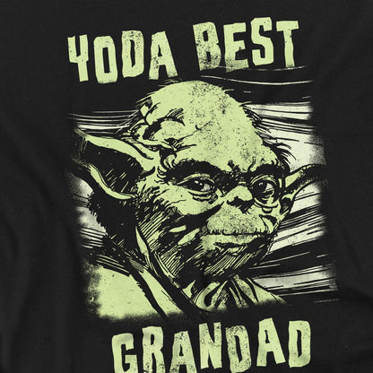 Black - Side - Star Wars Unisex Adult Yoda Best Grandad Comic T-Shirt