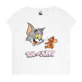 White-Pink - Back - Tom and Jerry Womens-Ladies Logo Long Pyjama Set
