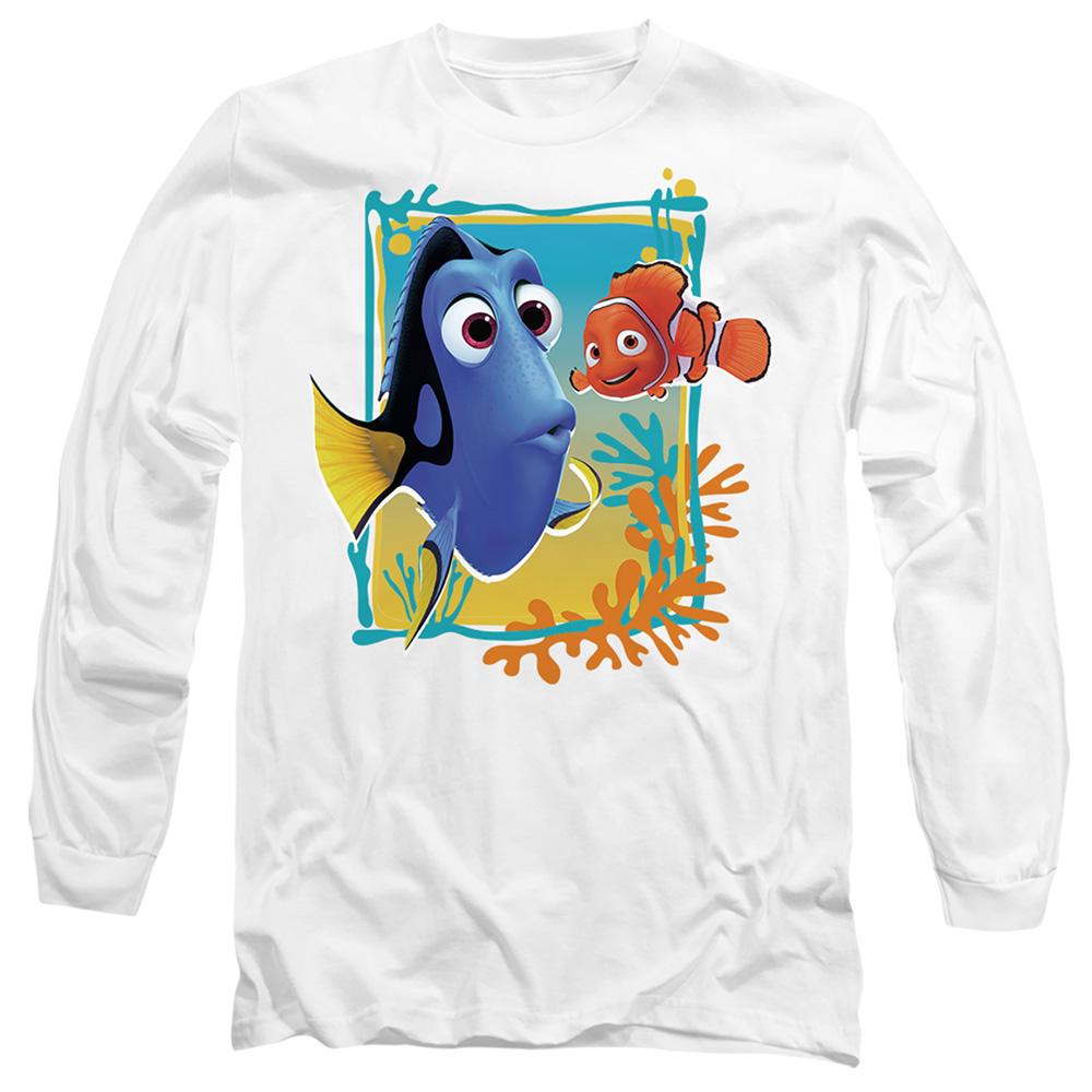 White - Front - Finding Nemo Unisex Adult Dory Nemo T-Shirt