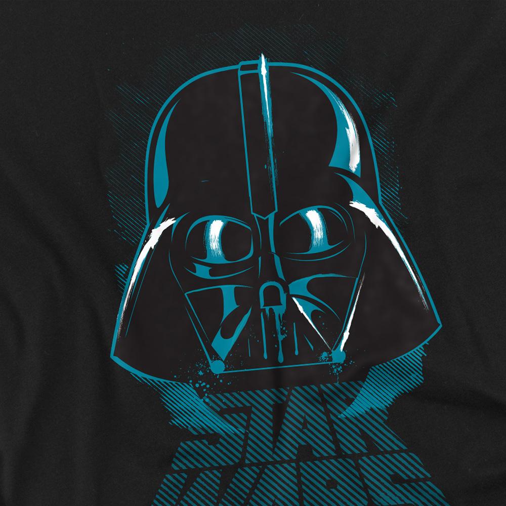 Black - Side - Star Wars Unisex Adult Darth Vader Distressed T-Shirt