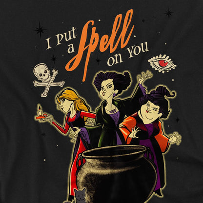 Black - Side - Hocus Pocus Unisex Adult Witches Spell T-Shirt