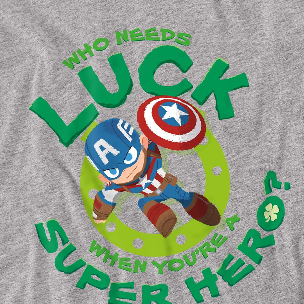 Sport Heather - Side - Captain America Unisex Adult St Patrick´s Day Lucky Superhero St Patricks Day T-Shirt