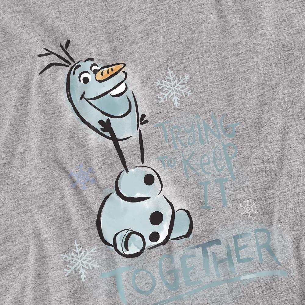 Sport Heather - Side - Frozen Unisex Adult Trying To Keep It Together Olaf T-Shirt