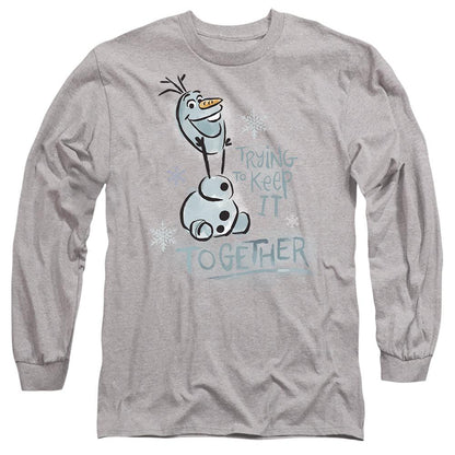 Sport Heather - Front - Frozen Unisex Adult Trying To Keep It Together Olaf T-Shirt