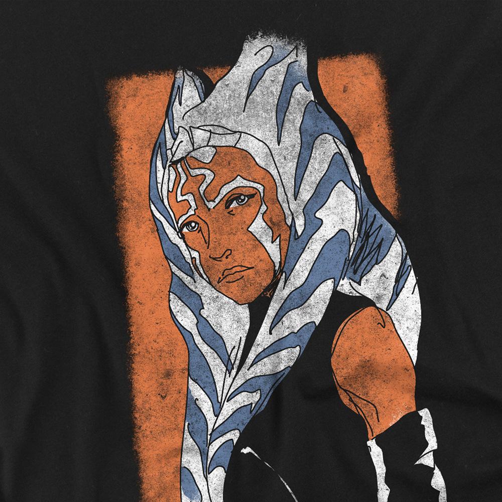 Black - Side - Ahsoka Unisex Adult Sketch T-Shirt