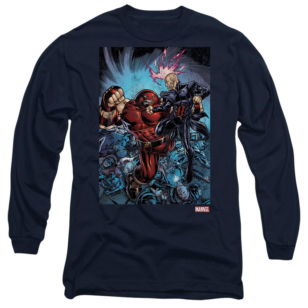 Navy - Front - Marvel Unisex Adult X-Men Destroy Juggernaut T-Shirt