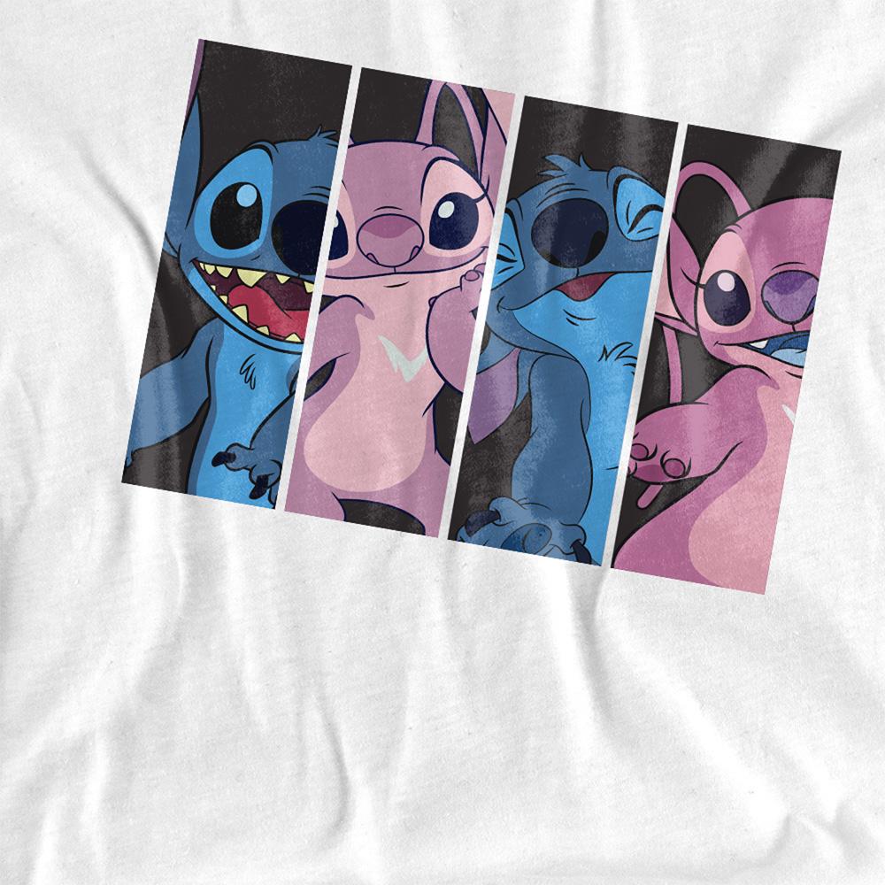 White - Side - Lilo & Stitch Unisex Adult Stitch Angel Boxes T-Shirt