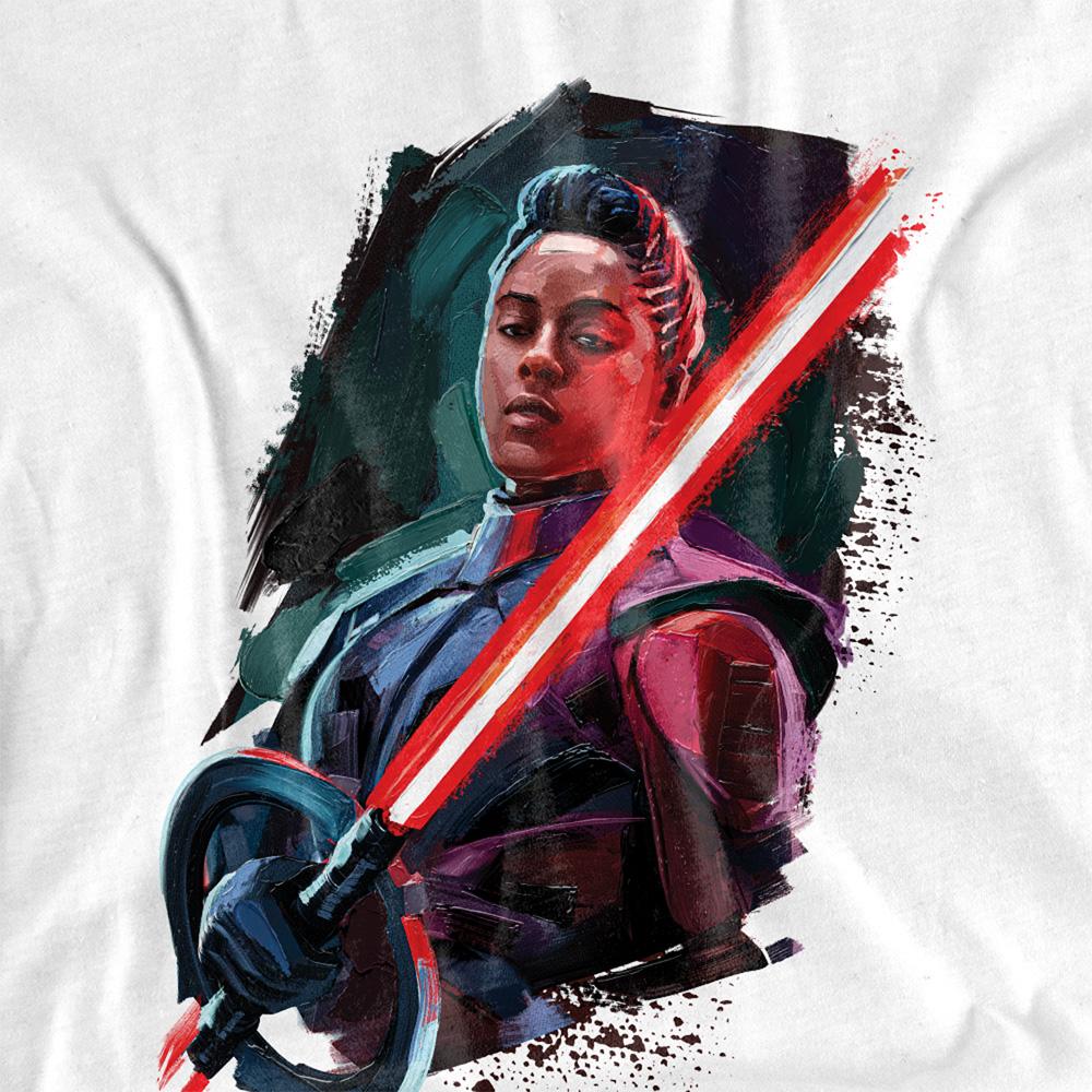 White - Side - Star Wars Unisex Adult Obi Wan Kenobi Reva Painted T-Shirt