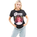 Black - Side - David Bowie Womens-Ladies Rainbow T-Shirt