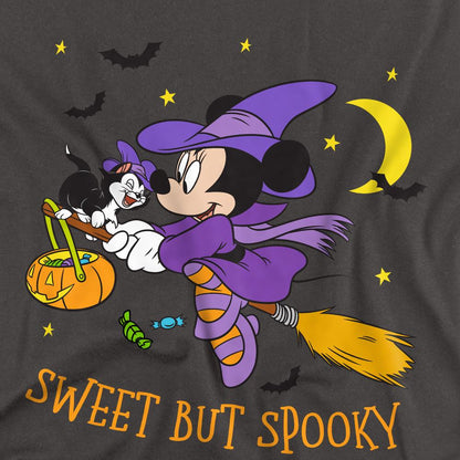 Charcoal - Side - Disney Unisex Adult Spooky Witch Minnie Mouse T-Shirt