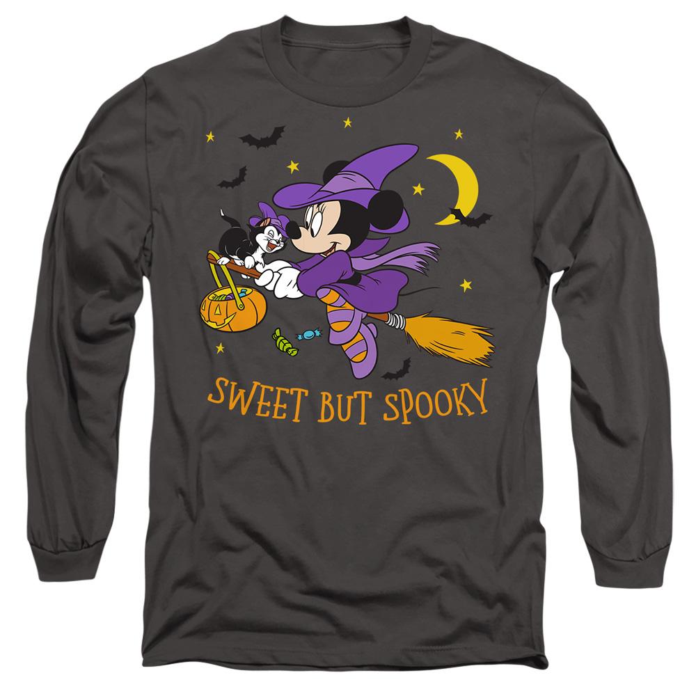 Charcoal - Front - Disney Unisex Adult Spooky Witch Minnie Mouse T-Shirt