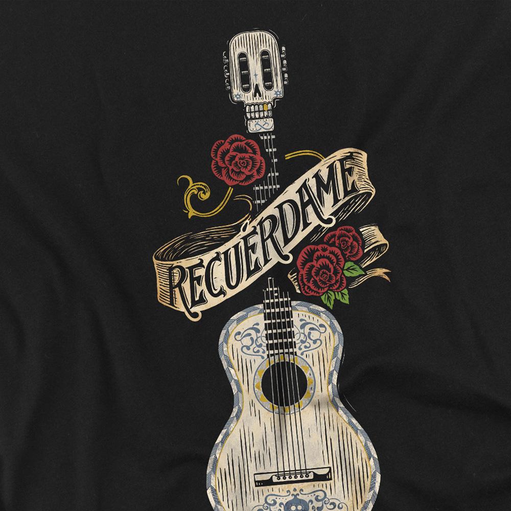 Black - Side - Coco Unisex Adult Recuerdame Famous Guitar Ernesto T-Shirt
