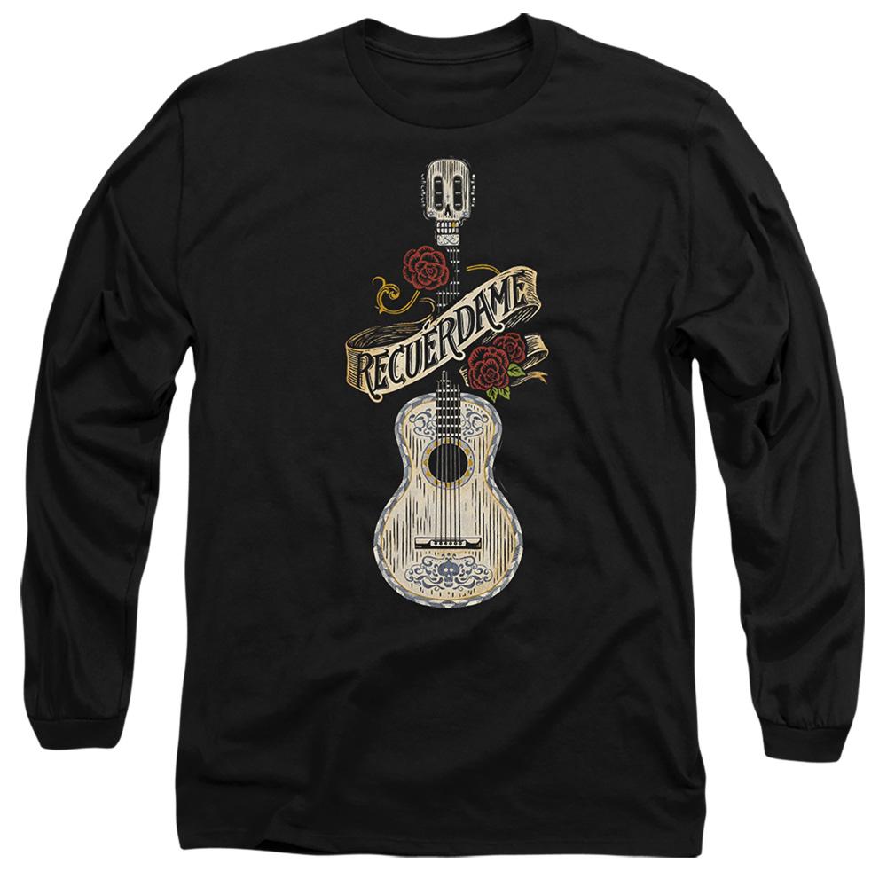 Black - Front - Coco Unisex Adult Recuerdame Famous Guitar Ernesto T-Shirt