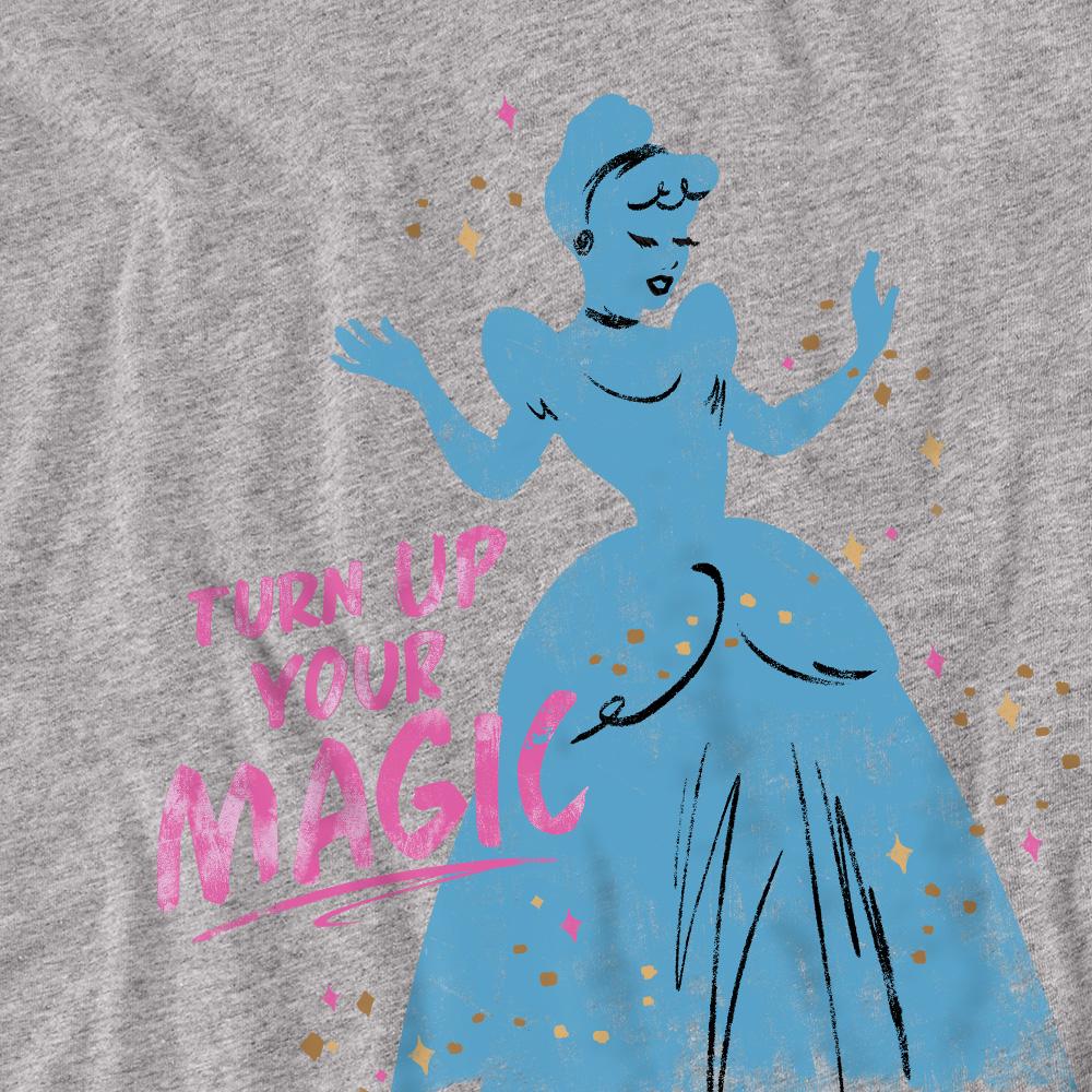 Sport Heather - Side - Cinderella Unisex Adult Turn Up Your Magic T-Shirt