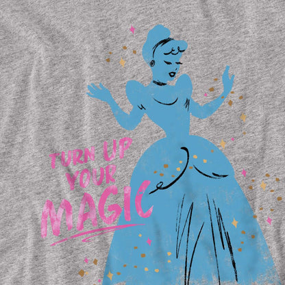 Sport Heather - Side - Cinderella Unisex Adult Turn Up Your Magic T-Shirt