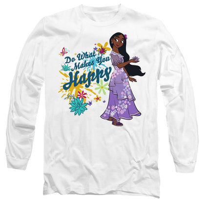White - Front - Encanto Unisex Adult Do What Makes You Happy Isabela T-Shirt